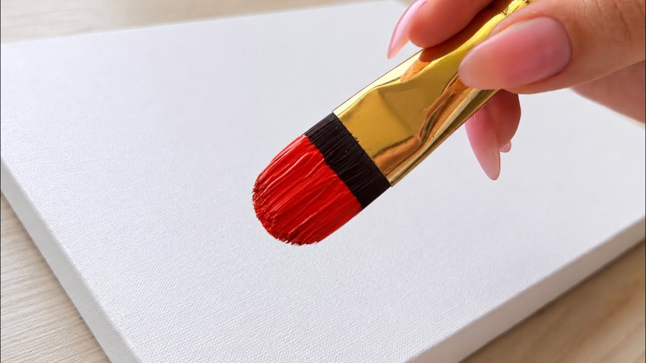 🌾The Easiest Landscape You&rsquo;ll Ever Paint | Acrylic Tutorial