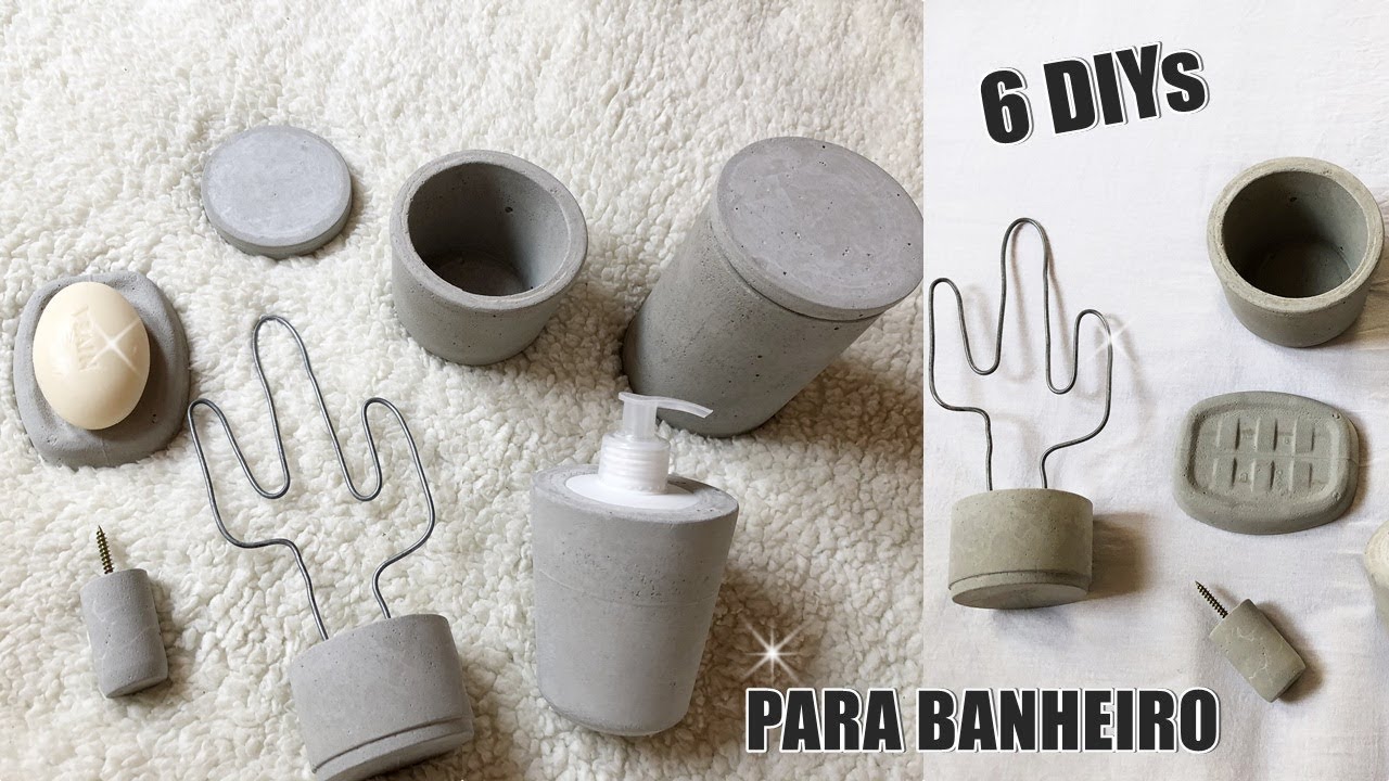6 DIYs PARA BANHEIRO FEITO COM ARGAMASSA E CIMENTO #FAÇAVOCÊMESMO