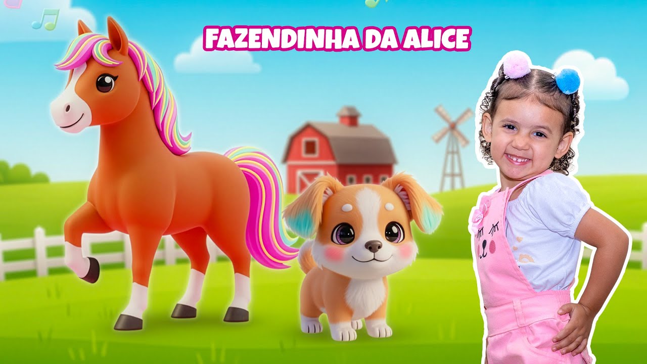 Fazendinha da Alice | Can&ccedil;&atilde;o da Fazenda | Sons dos Animais | Alice Macedo - M&uacute;sicas Infantis