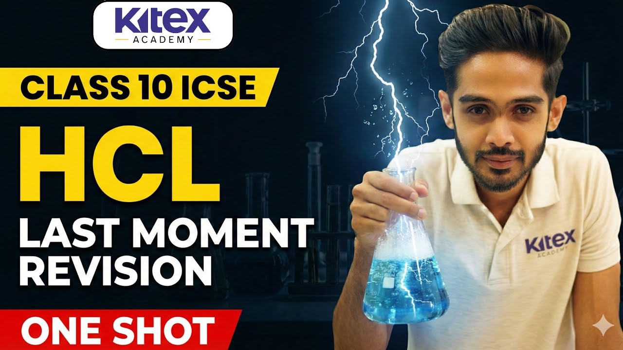 🔥Hydrochloric Acid (HCl)  Last Moment Revision | Class 10 ICSE Chemistry😎