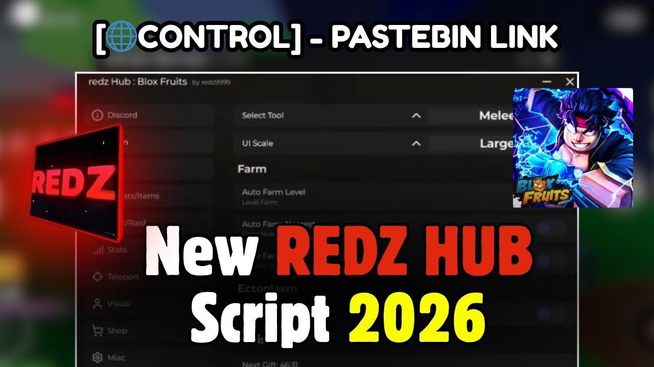 🔥 NEW Redz Hub Script Update 2026! | Best Blox Fruits Script (Pastebin Link)
