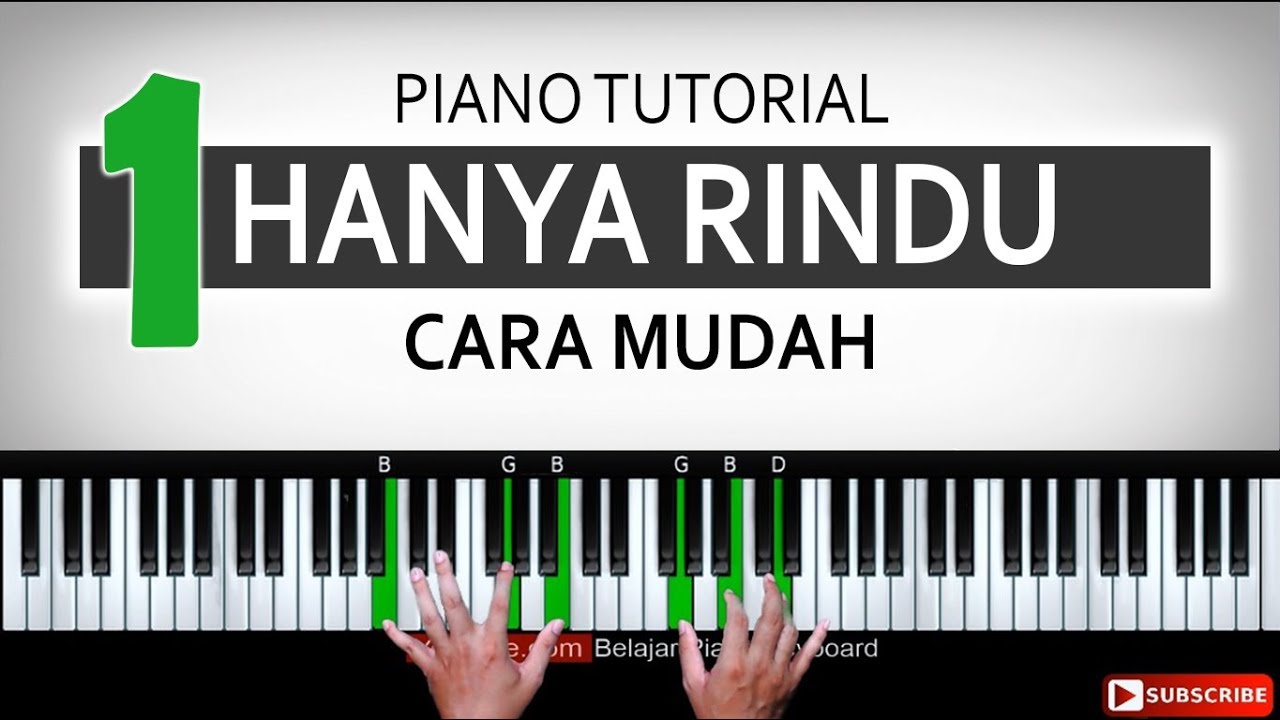 HANYA RINDU Tutorial Piano Mengiringi | Belajar Piano Keyboard