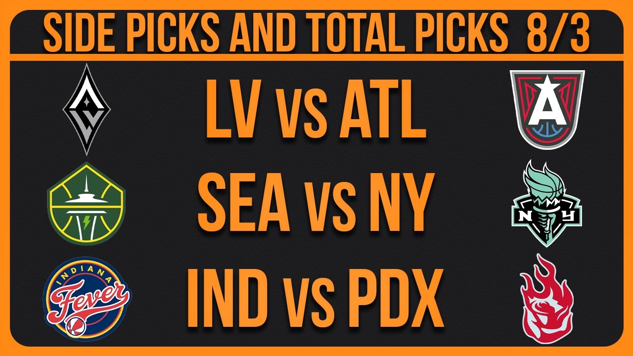 WNBA Picks Today Monday 8/3/26 | FREE WNBA Best Bets & Predictions