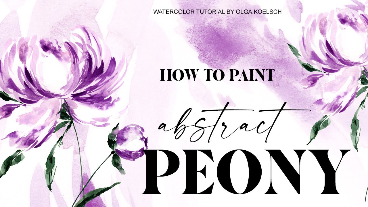 Try this to paint perfect watercolor peony