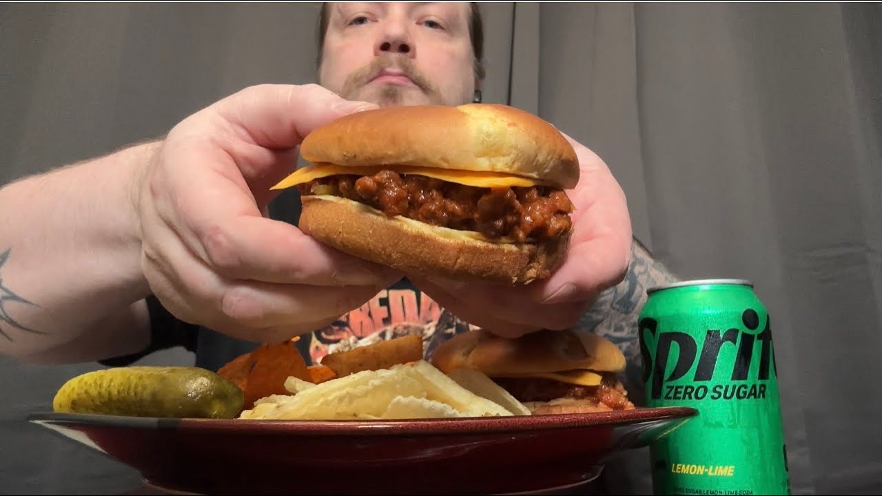 ASMR Sloppy Joe’s w/Chips and Pickles WHISPER MOVIE RAMBLE MUKBANG EATING SOUNDS HAPPY NEW YEAR