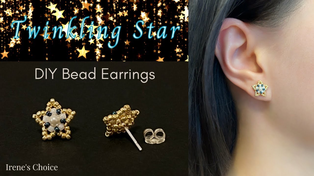 How to Make Twinkling Star Stud Bead Earrings