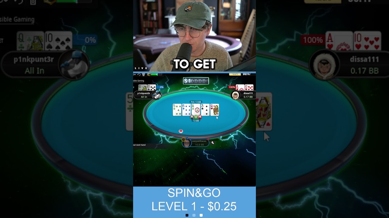 Day 1 of Attempting to Beat EVERY Spin and Go Level from 25c to $1,000!