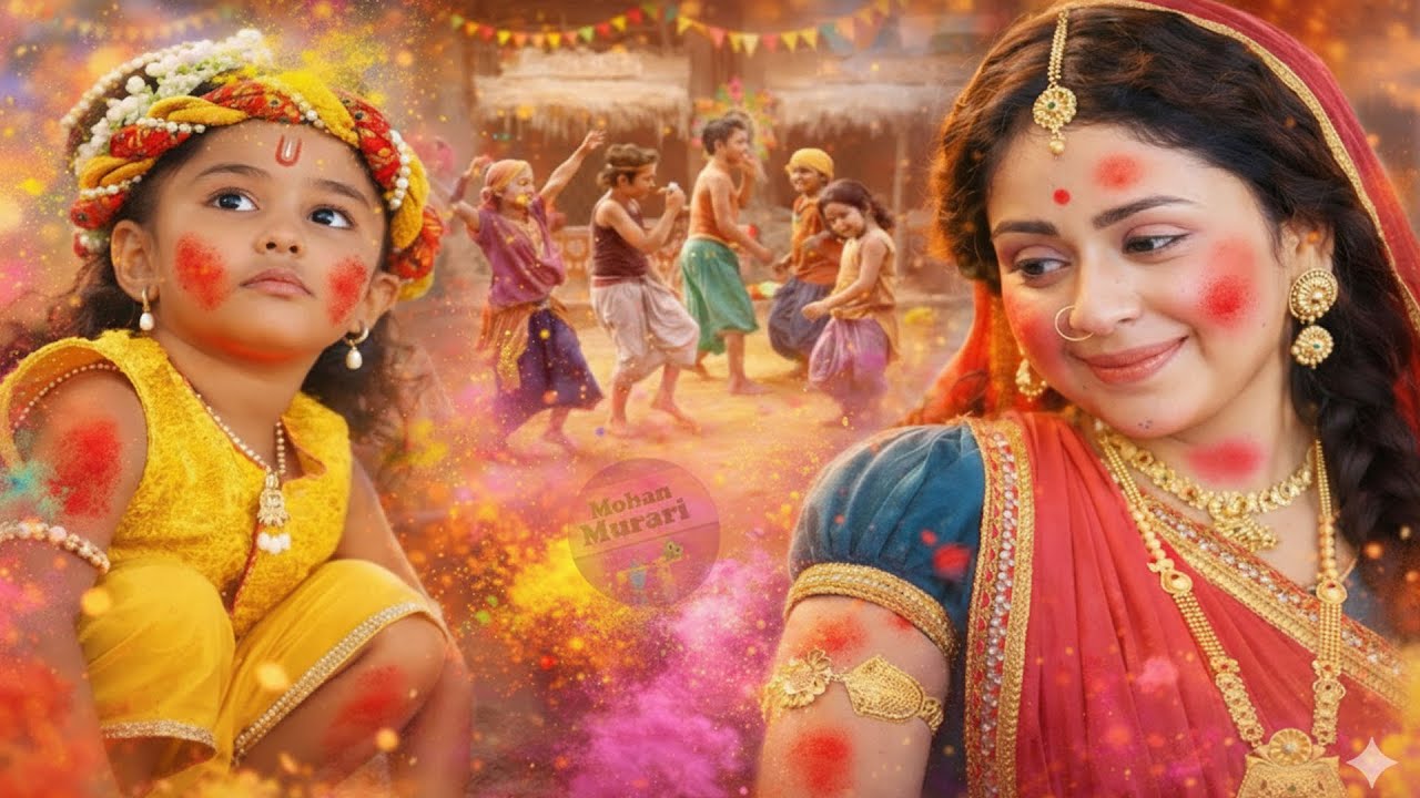 बाल कान्हा माता यशोदा को मना रहे है अपने दोस्तों के साथ होली खेलने जाने के लिए | #यशोमतीमैय्या