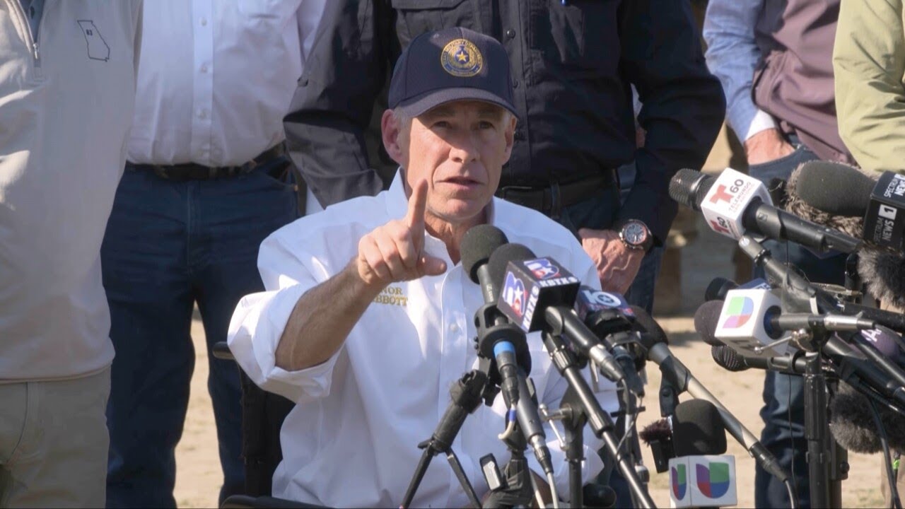 Republican governors at Texas border pressure Biden over crossings