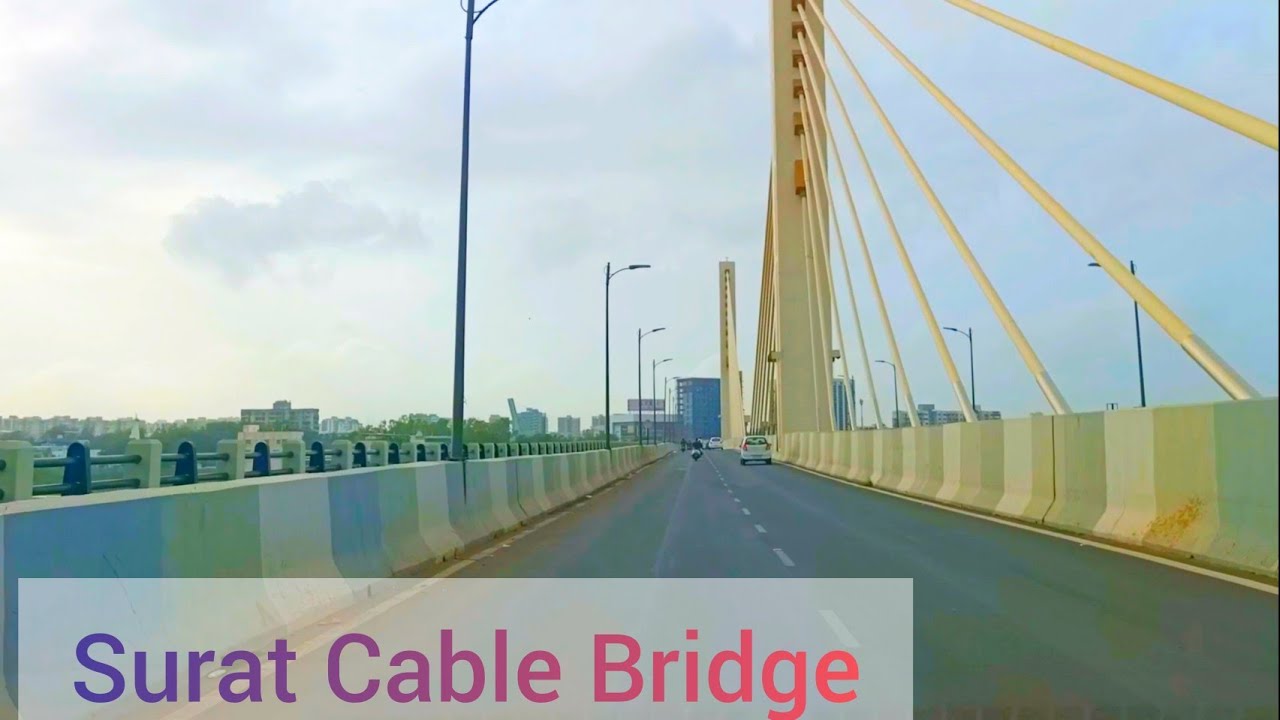 Cable Bridge Surat | Surat Cable Stayed Bridge | Surat City Drive  #suratcity