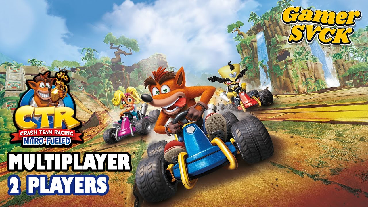 CTR: Nitro Fueled - Polar Bear VS Dr.Neo Cortex (2 Players) 60FPS