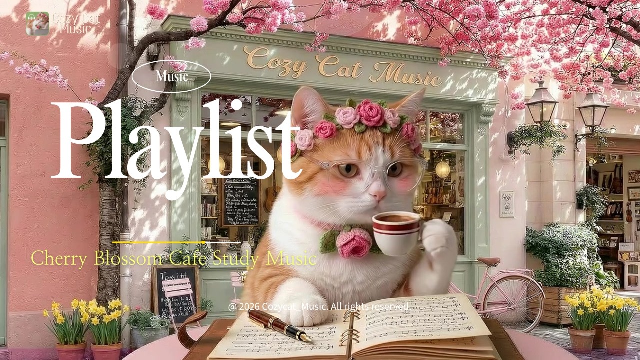 🌸 Cherry Blossom Cafe ☕ 1 Hour 10 Min Spring Lofi Study Music · Sakura Vibes