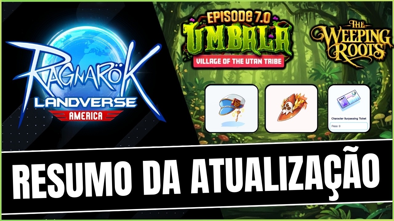 RESET GRÁTIS + Evento 3x EXP 🌴 Episódio 7 de Umbala Chegou! Ragnarok Landverse America