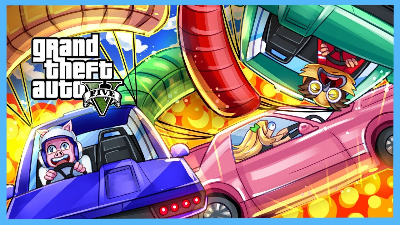 GTA 5: гонки на машинах с женщиной-водителем
