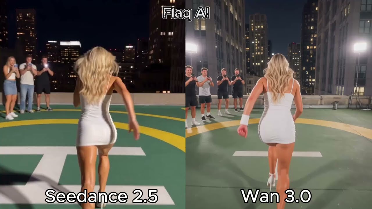 The Ultimate AI Physics Test 🤯: Seedance 2.5 vs Wan 3.0 (Rooftop Trampoline Jump)