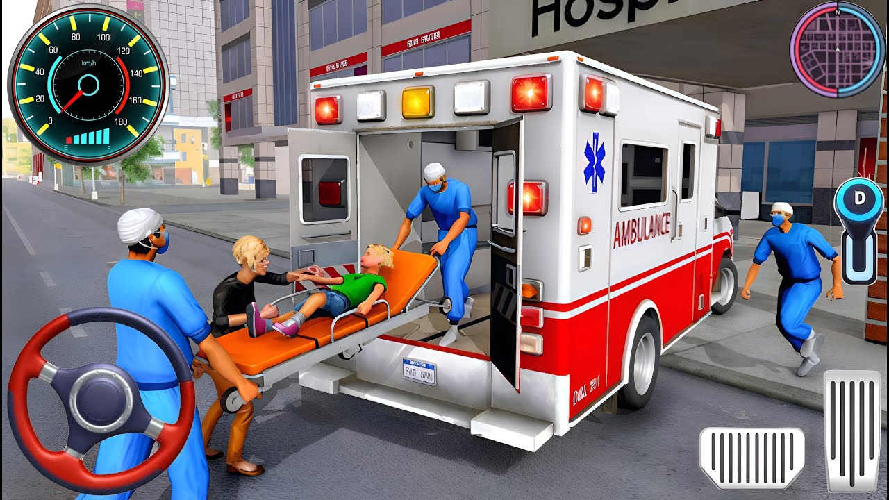Ambulance City Rescue Simulator - 911 US Emergency Ambulance Driving 3D : Android Gameplay Part-1