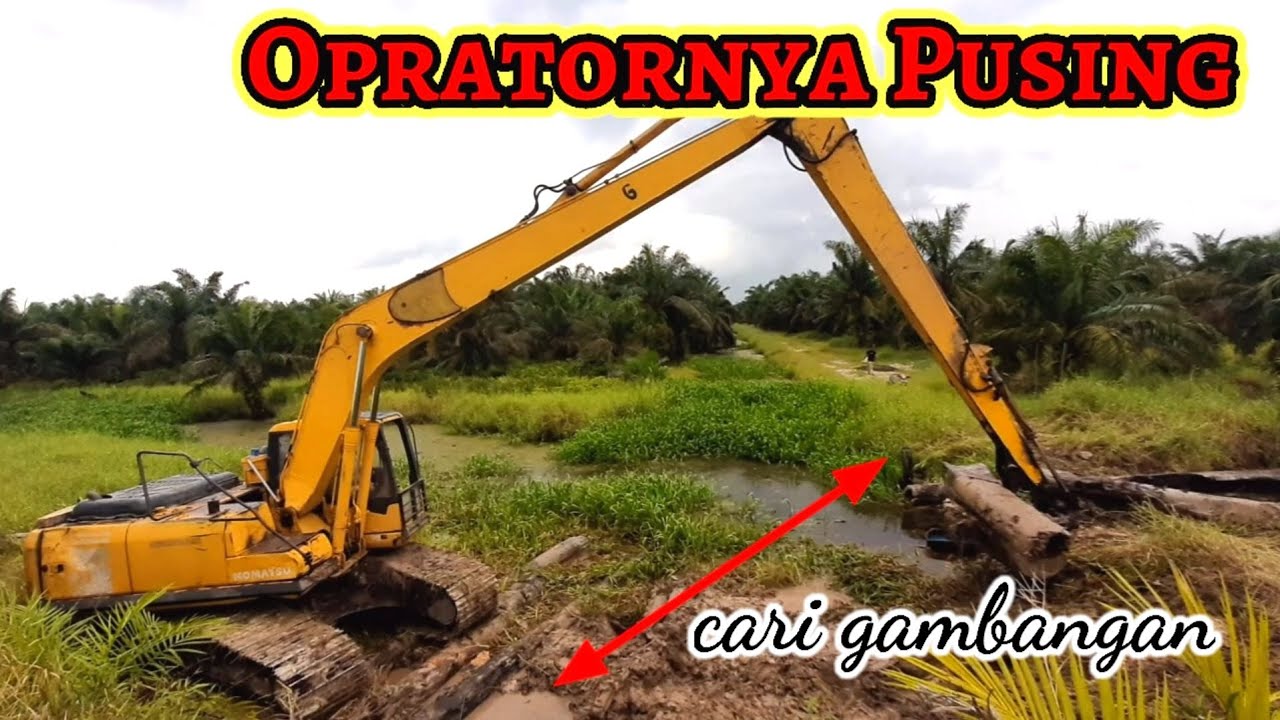 Begini cara kerja Excavator di rawa ||Komatsu long arm Pc200 @wakteer