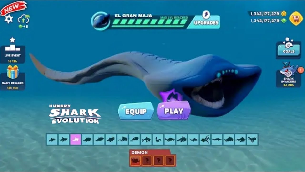 Hungry Shark Evolution - New El Gran Maja Coming Soon - All 28 sharks Unlocked Hack Gems Coins 
