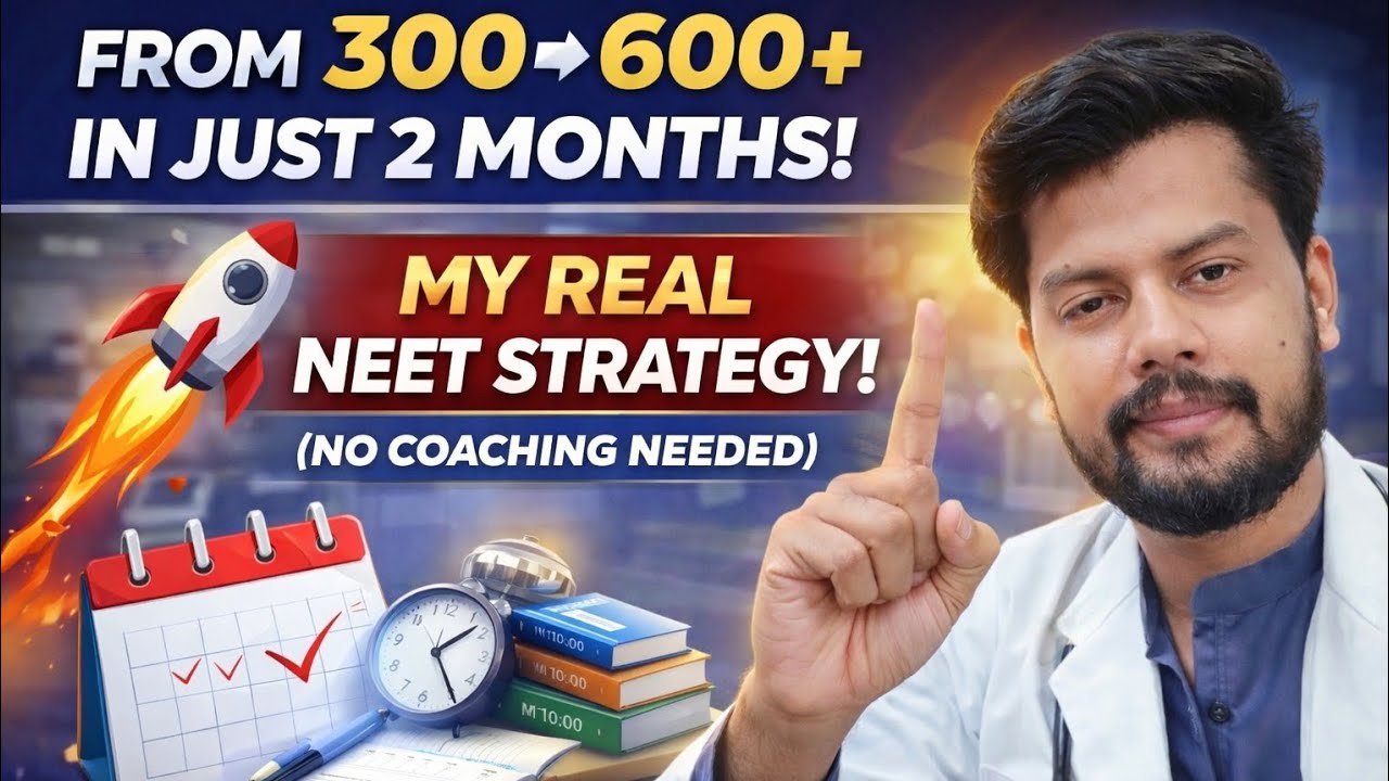 From 300 to 600+ in Just 60 Days | My Real NEET UG Strategy (No Coaching Needed)