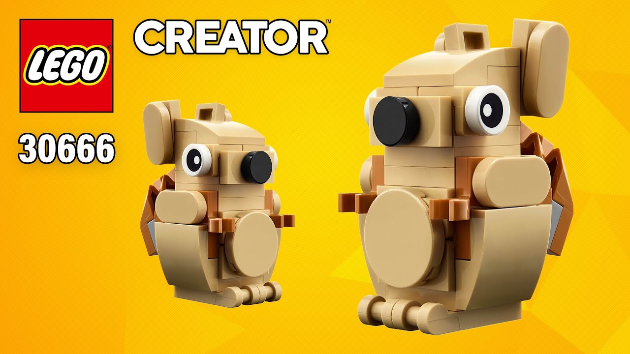 LEGO Squirrel (30666) from Creator Gift Animals Step-by-Step Building Instructions 