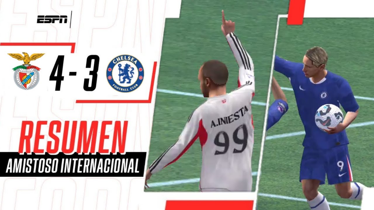 INIESTA BRILLÓ, EL NIÑO METIO UN GOLAZO Y BENFICA GANO UN PARTIDAZO | Benfica 4-3 Chelsea | RESUMEN