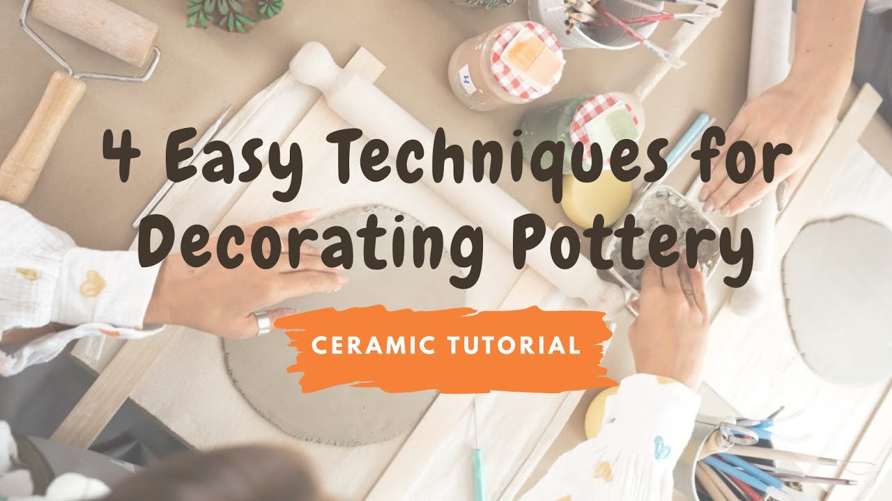 4 Easy Engobe (Underglaze) Techniques for Decorating Pottery &ndash; Ceramic Tutorial