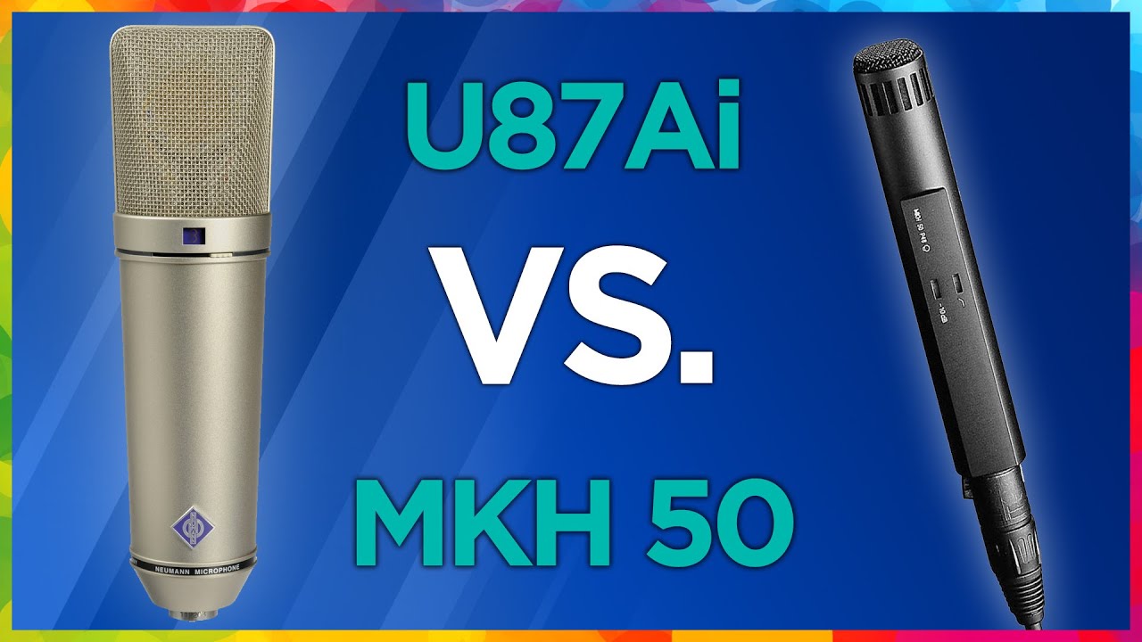 Neumann U87Ai vs. Sennheiser MKH50 (treated, studio space)