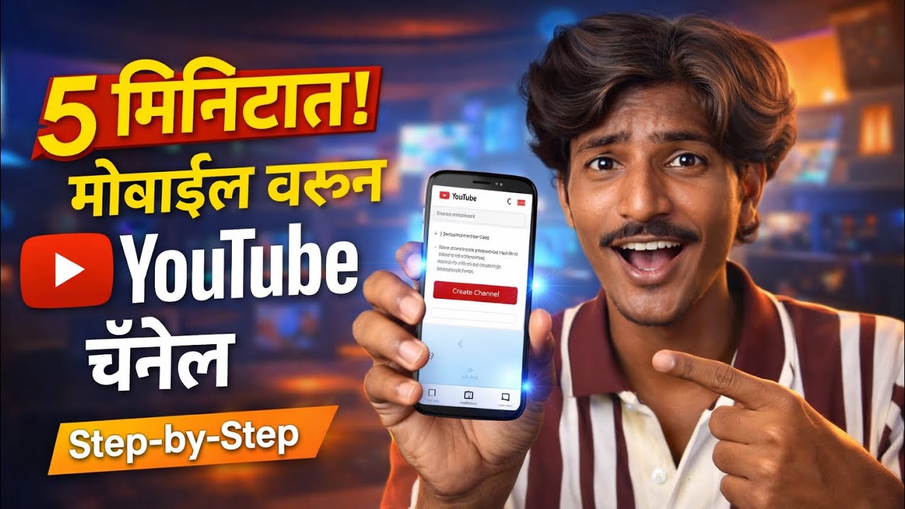 मोबाईलने YouTuber बना!🚀| How to CreateYouTube Channel in Mobile 2026|Step-by-Step