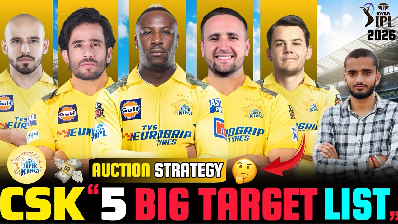 IPL 2026: CSK Top 5 Big Target Players List | Playing 11 🤔 | Cric inshot