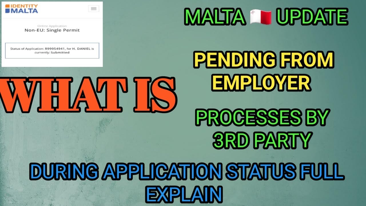 MALTA NEW UPDATE TODAY | What is Pending From  Employer in P Letter #malta_visa #malta_vfs_update