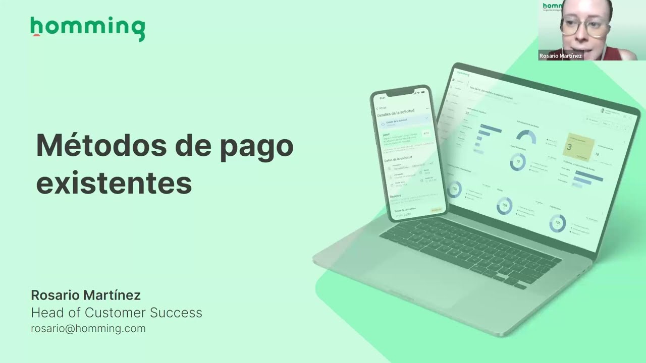 Métodos de pago existentes en homming