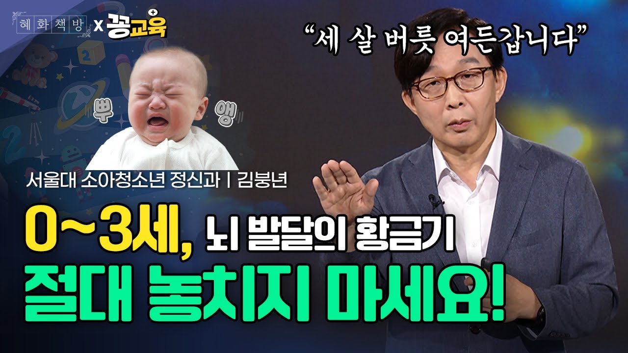 3년이면 뇌가 완성된다?! 아이의 미래를 결정짓는 부모의 역할 | 김붕년 | 뇌발달 | 애착형성 | 자녀교육 | 부모교육ㅣ0-3세