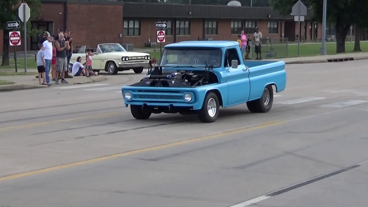 Muldrow Oklahoma, cruise night 2019 part 2 parade of burnouts