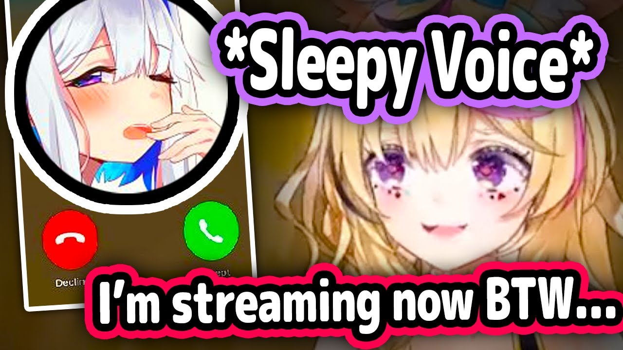 Kanata Didn't Know Polka Was Streaming When She Called Her And Shows Chat Her Sleepy Voice【Hololive】