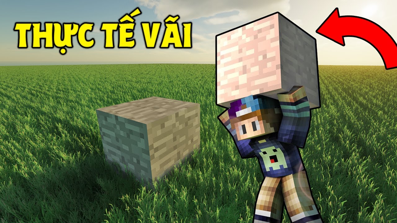 THỬ THÁCH SINH TỒN TRONG THẾ GIỚI MINECRAFT THỰC TẾ GIỐNG NGOÀI ĐỜI !!