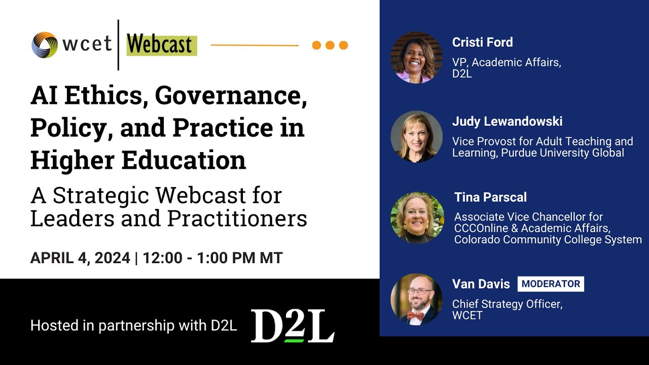 AI Ethics, Governance, Policy, and Practice in Higher Education