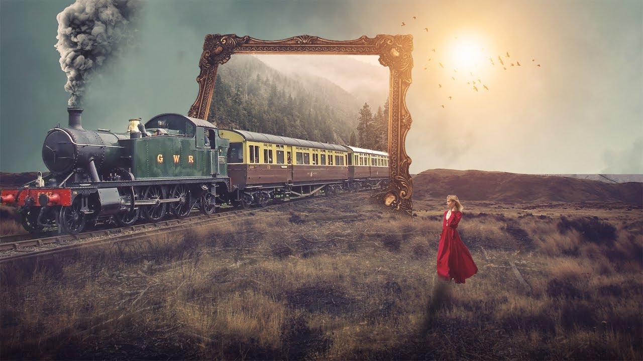 The Train Photoshop Manipulation Tutorial Fantasy Artwork