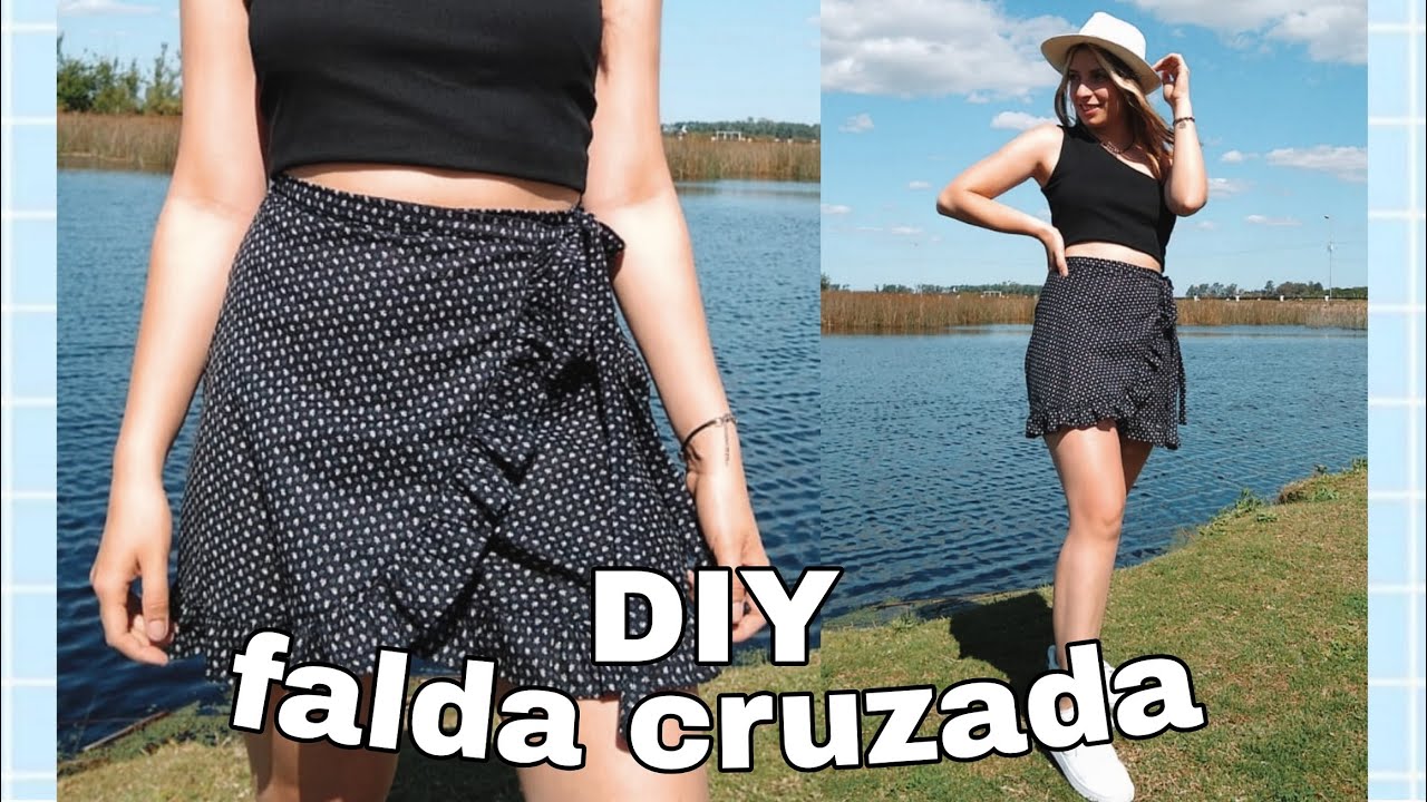 DIY FALDA CRUZADA - cómo hacer una FALDA ENVOLVENTE con volados *PASO A PASO