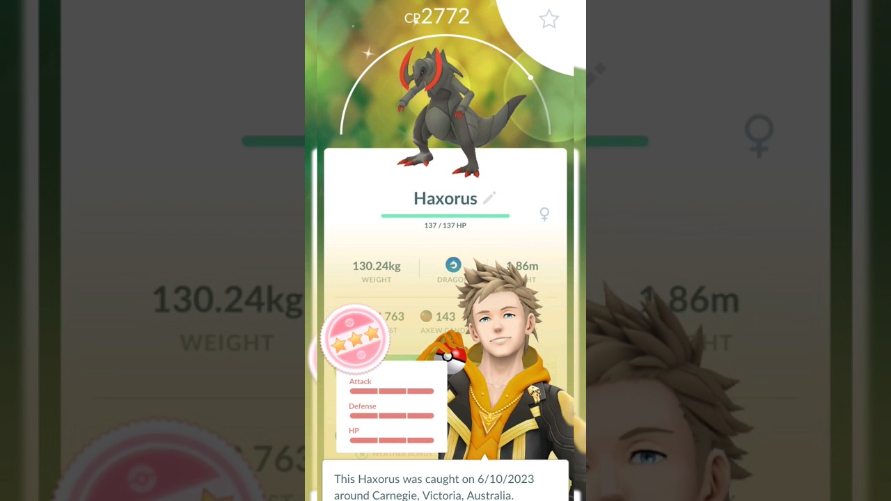 Evolving SHUNDO Axew to Haxorus in Pokemon Go | Shiny 100IV Haxorus | Axew Community Day 