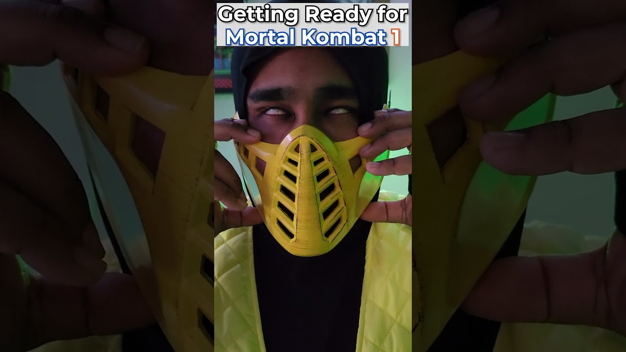 Getting Ready for Mortal Kombat 1 with Scorpion Cosplay! #Mortalkombat #Mortalkombat1 #MK1