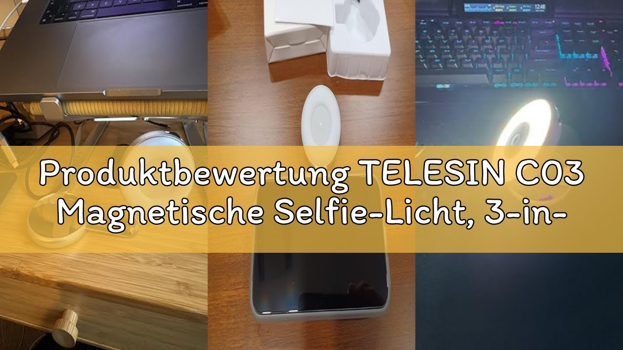 Produktbewertung TELESIN C03 Magnetische Selfie-Licht, 3-in-1 Magnetische Selfie Licht Kompatibel mi