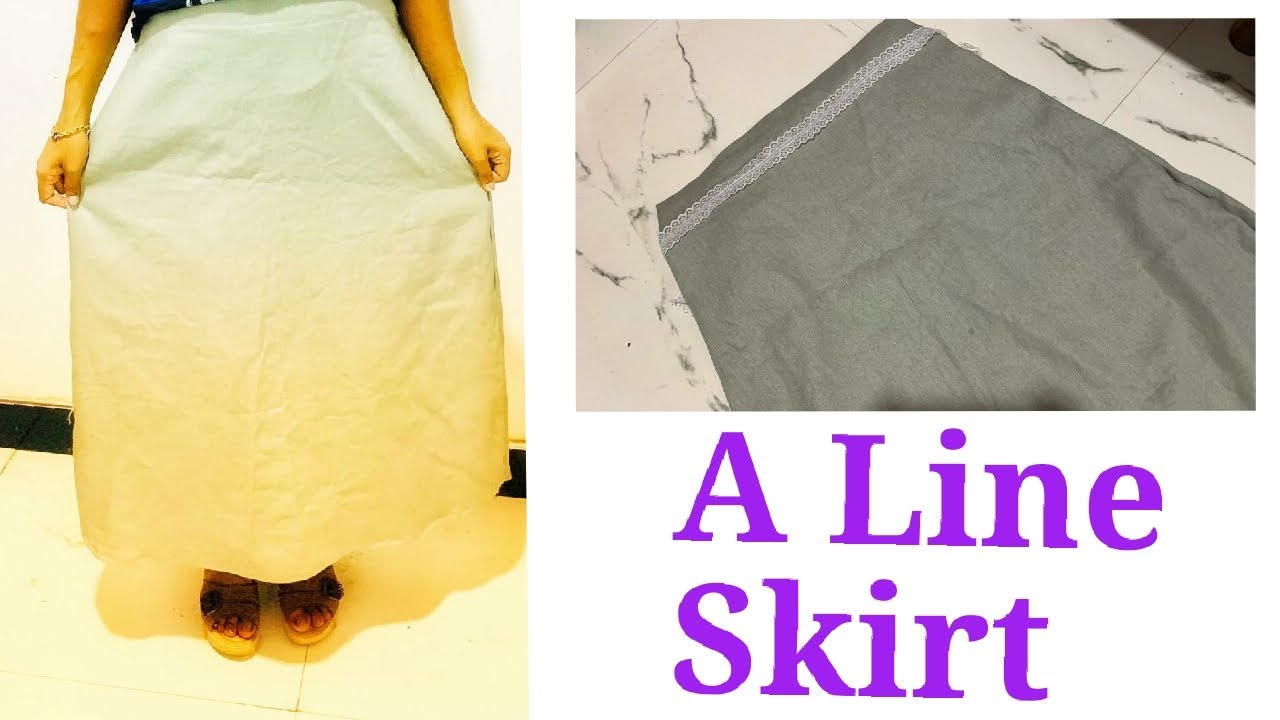 A line සාය | A line skirt | let's learn how to sew A line skirt | ඒ ලයින් සාය