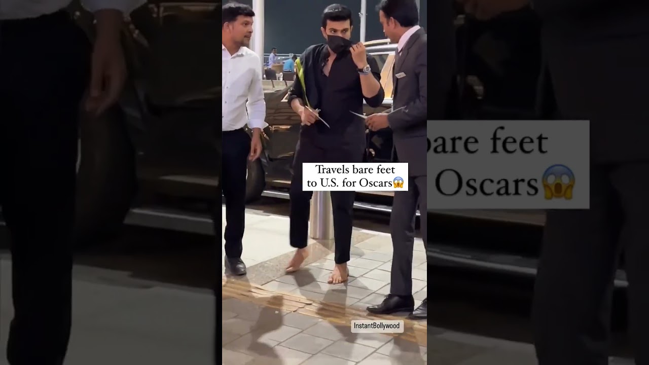 RRR Star Ramcharan Travels Bare Feet For Oscars 🏆