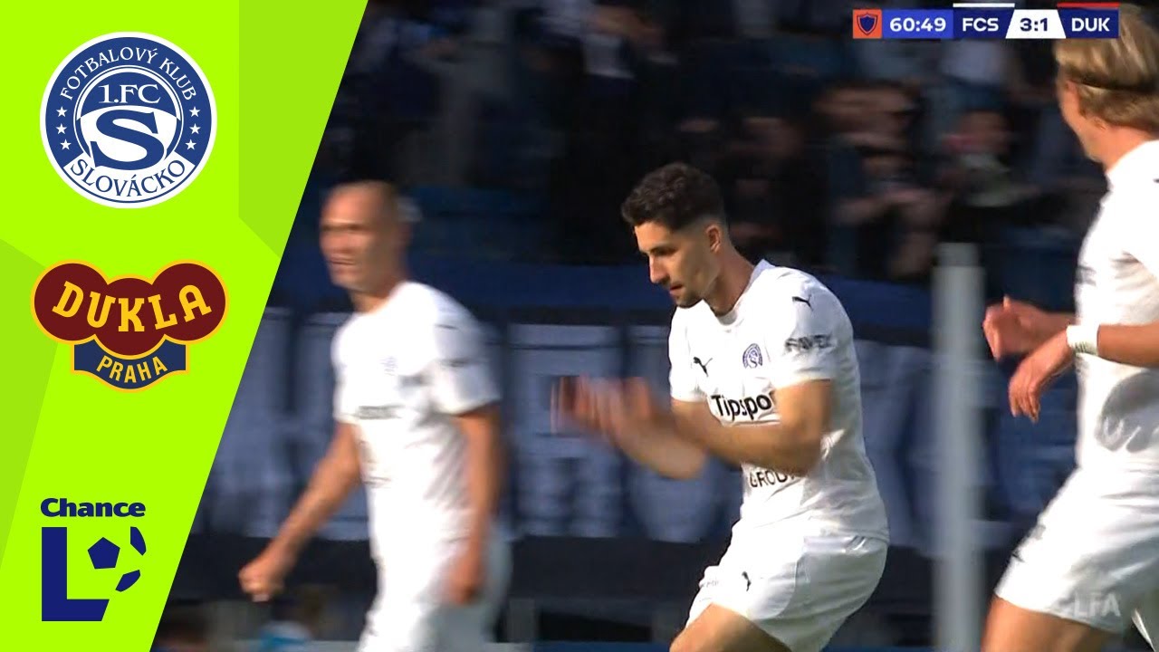 Chance Liga Highlights: 1. FC Slov&aacute;cko vs. FK Dukla Praha 3:2 (Fin&aacute;le, 4. kolo)
