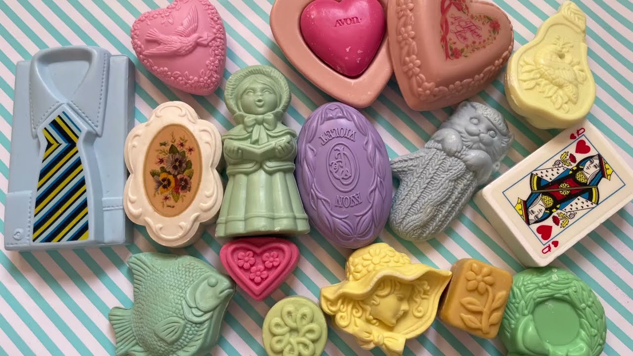 ASMR❣️Avon❣️vintage soap cutting#avon#drysoap