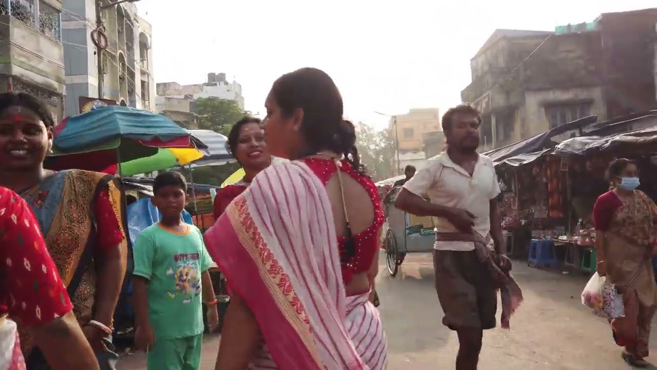 Exploring The Streets of Kalighat Kolkata, West Bengal [4K]