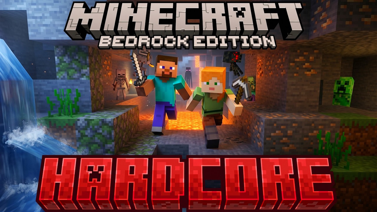 Minecraft Bedrock Hardcore &ndash; FULL GAME Walkthrough (No Commentary) | 26.13