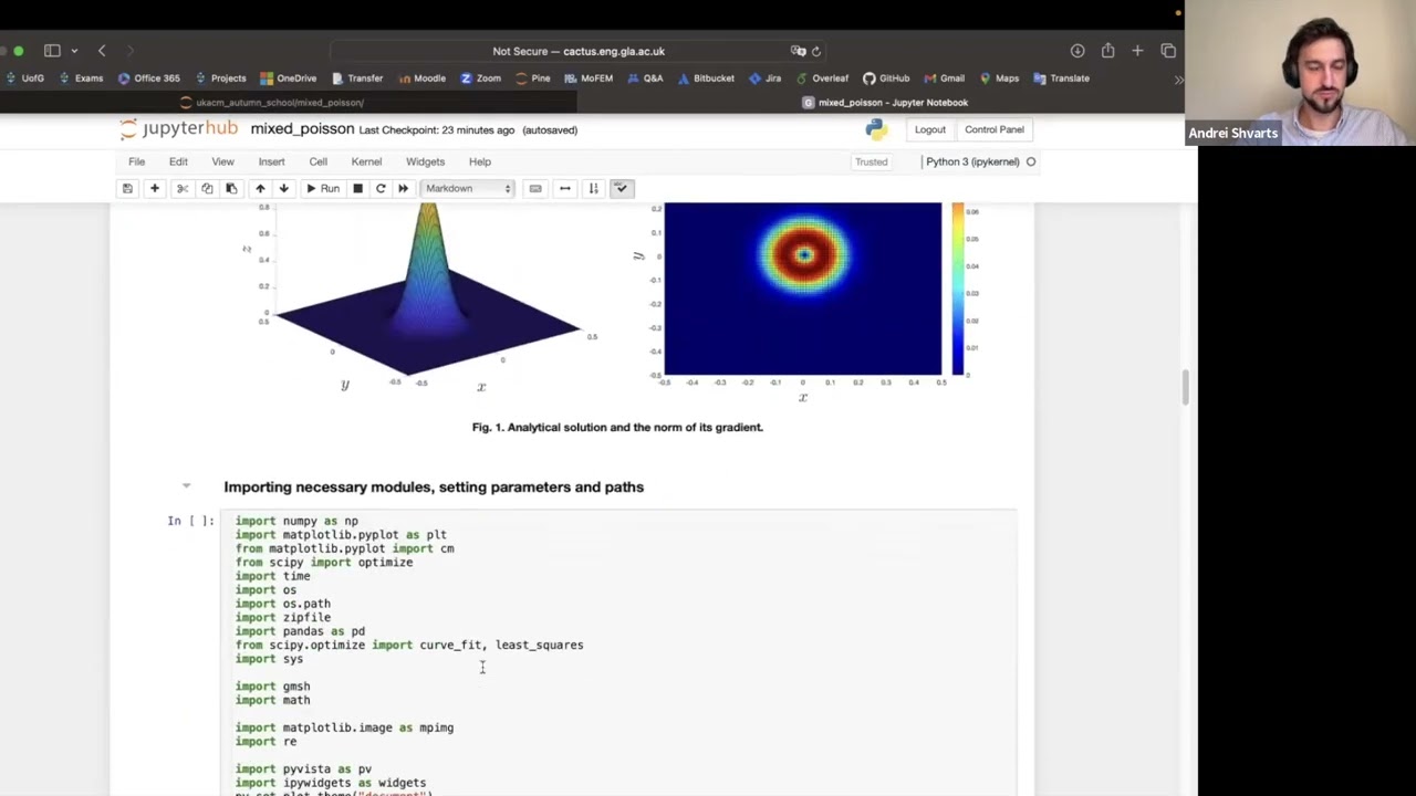 Jupyter tutorial on mixed formulation for the Poisson problem (UKACM School 2023 Hands-on 2)