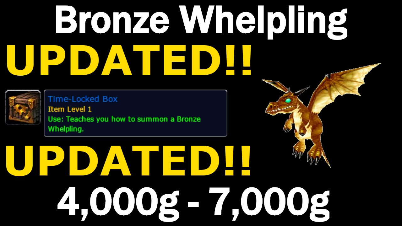 Updated Bronze Whelpling / Time-Locked Box! Battle Pet Farming!