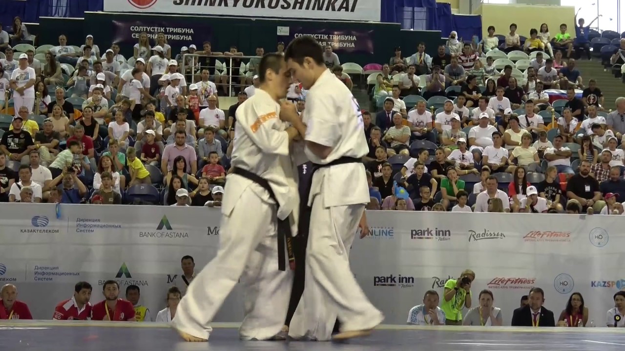 The 6th World Karate Championship in Weight Categories Light semifinal1 Zinchenko vs Beisembayev